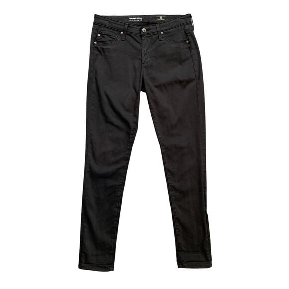 Adriano Goldschmied Jeans Womens 25 Black The Abbey Ankle Mid Rise Super Skinny - Picture 1 of 13
